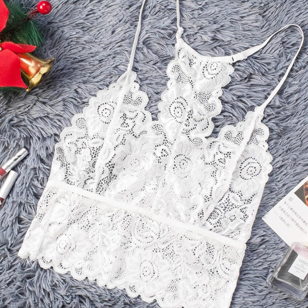 White Crochet Lace Bralette - Picture 7 of 16